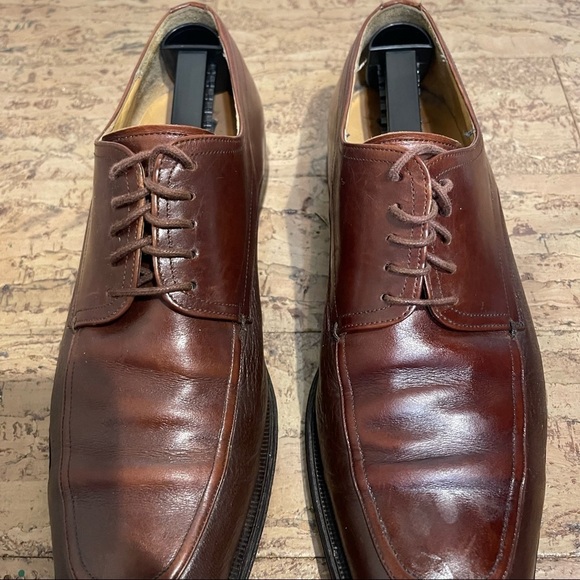 Mezlan Noci Brown Leather Split Toe Oxfords Sz 9 - Picture 3 of 6